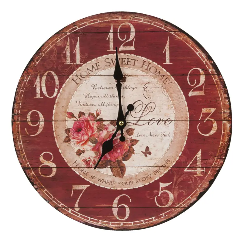 Wanduhr Shabby Ø 34 cm – Clayre & Eef