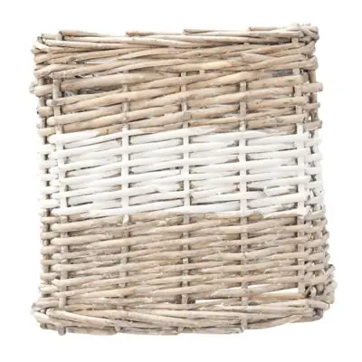 Lampenschirm Rattan Natur/Weiß Clayre & Eef 25 × 25 × 25 cm