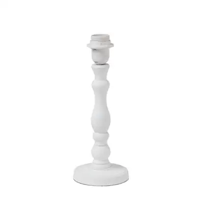 Lampenfuß Tischlampe Holz Weiß Clayre & Eef Ø 12 × 31 cm E27
