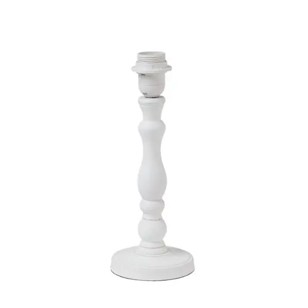 Lampenfuß Tischlampe Holz Weiß Clayre & Eef Ø 12 × 31 cm E27