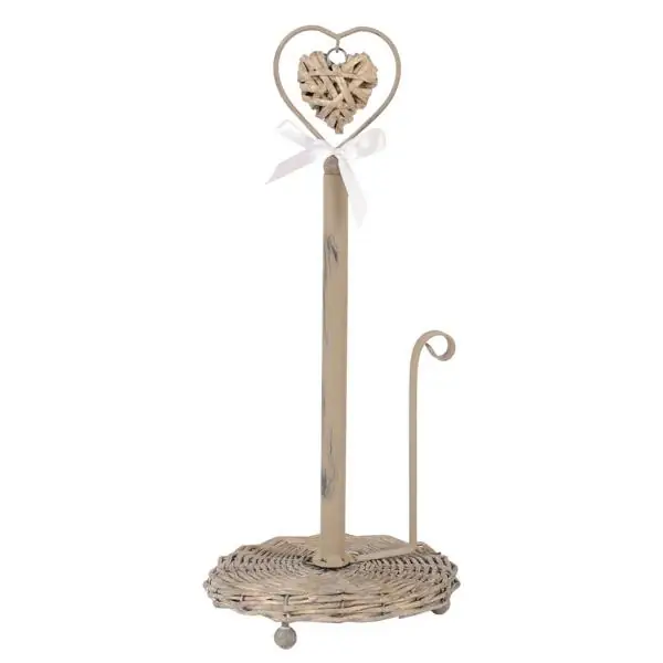 Küchenrollenhalter Rattan Braun von Clayre & Eef Ø 16 × 38 cm