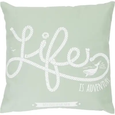 Kissen LIFE Mintgrün von 2LIF inkl. Füllung 47 × 47 cm