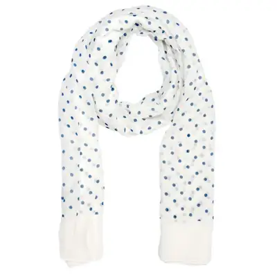 Schal Tuch Weiß-Blau aus Polyester 180 × 80 cm – Clayre & Eef