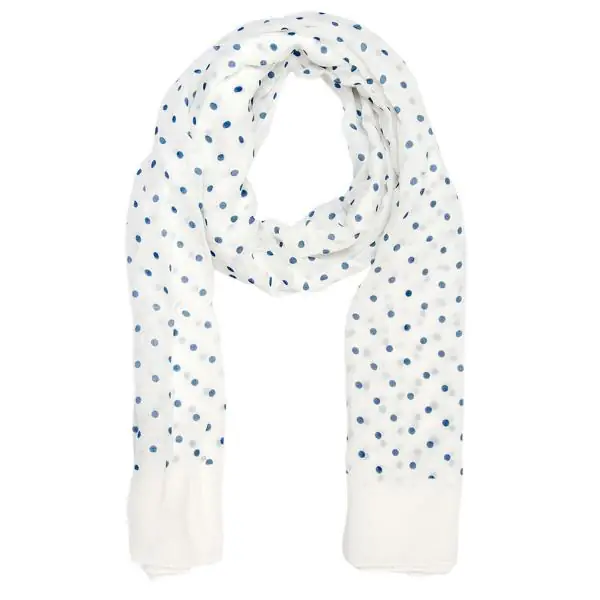 Schal Tuch Weiß-Blau aus Polyester 180 × 80 cm – Clayre & Eef
