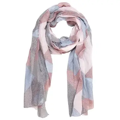 Schal Tuch Rosa mehrfarbig aus Polyester 180 × 90 cm – Clayre & Eef