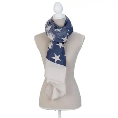 Schal mit Sternen Blau 90 × 180 cm – Clayre & Eef