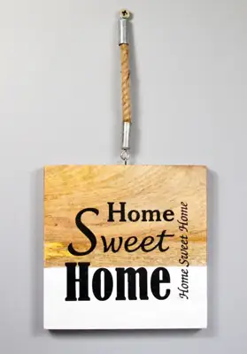 Holzschild „Home Sweet Home“ Landhaus 20 × 20 cm